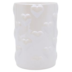Vase Liebes Perle Finish Blanc Small
