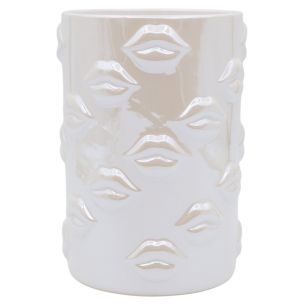 Vase Kuss Perle Finish Blanc Small