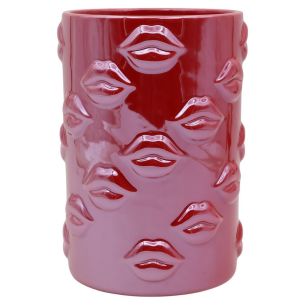 Vase Kuss Perle Finish Rouge Small