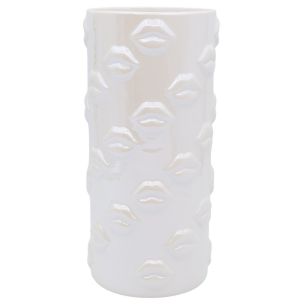 Vase Kuss Perle Finish Blanc Medium