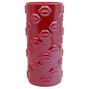 Vase Kuss Perle Finish Rouge Medium