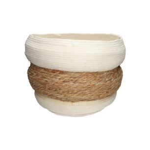 Korb d37/42xh33 weiß/natur