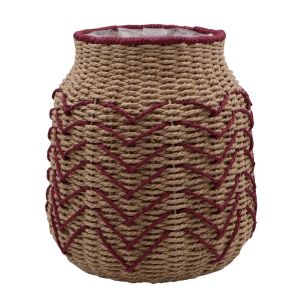 Korb d21/30xh32 natur/rot