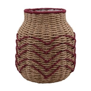 Korb d17/25xh27.5 natur/rot