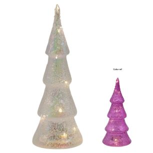 LED Christmas tree d9.8xh27 fuchsia+pearl