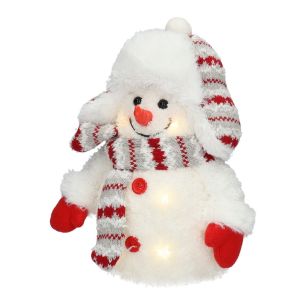 Snowman LED light 18x13x25cm red