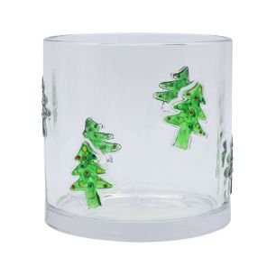 Candle holder d15/15.3xh15 xmastree dec