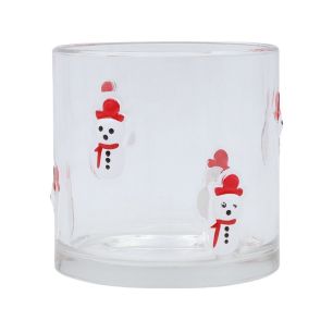 Candle holder d15/15.3xh15 snowman dec