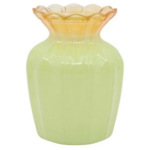 vase d10/11.5xh15 orange/vert