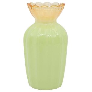 Vase d9/10.7xh20 orange/green