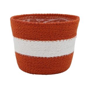 Basket d16xh12 orange/white