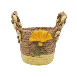 Basket d14xh11 yellow/natural