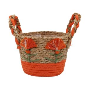 Basket d20xh15 orange/natural
