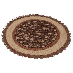 papier set de table d38xh0.5 brun/naturel