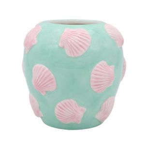 Vase d9.5/16.4xh16 turquoise