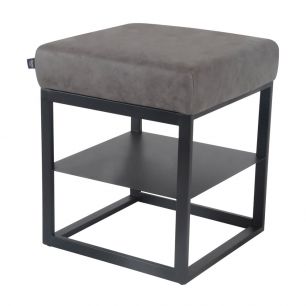 Bedside table side table vegan leather Otto - Stone