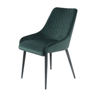 Dining room chairs Velvet Velvet Bella - Velvet dark green