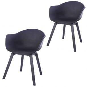 Garden chairs Plastic  Romeo - Black