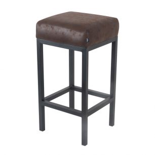 Bar stool leather look artificial leather Bruce - Burgundy, 65 cm