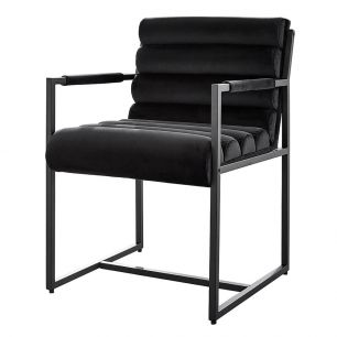 Dining room chair Design chair Velvet Tony - Velvet Black