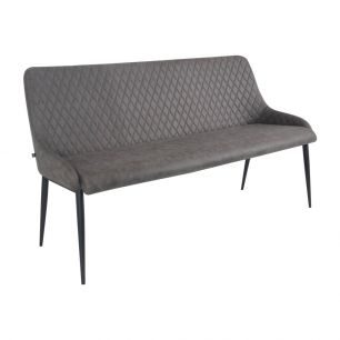 Dining room bench 150 cm Artificial leather Rose - Stone