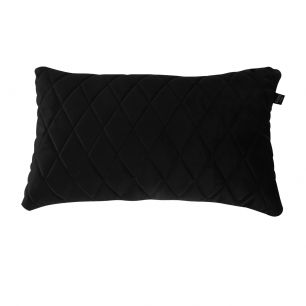Living room Decorative cushion checker angle 45x24cm Cushy - Velvet Black