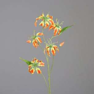 Poppy branch 5 flowers/3 buds 92 cm pink