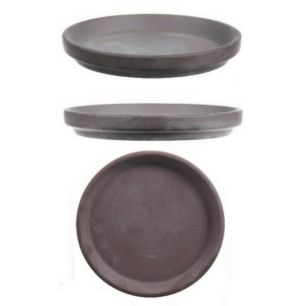 Saucer d11xh1.5cm grey basalt