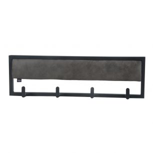 Wall coat coaty metal with velvet or leather look - Stone, 80cm