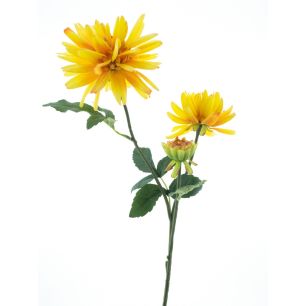 Dahlia spray New York yellow 76cm