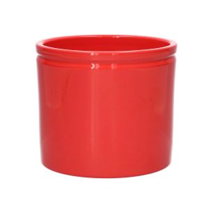 Pot Lucca1 d19.4xh17.6 coral shiny