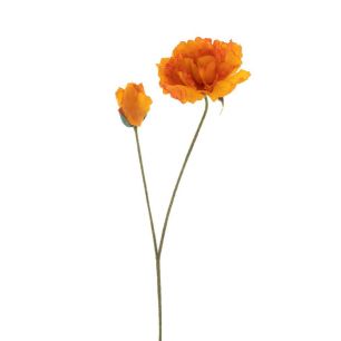 Paeony spray Safier orange 73cm