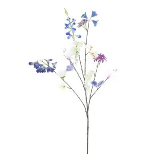 Mixed flower spray mixed blue 119cm