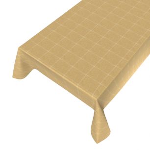 Darron Wasbaar gecoat tafeltextiel geel 140cmx20mtr 