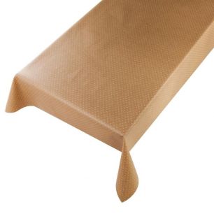 Jacquard Diamond Wasbaar gecoat tafeltextiel zandkleur 140cmx20mtr 