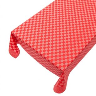 Textile Flamand Wasbaar gecoat tafeltextiel rood 140cmx20mtr 