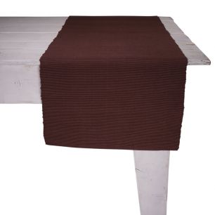Rib Uni Tablerunner brown 45x140cm 