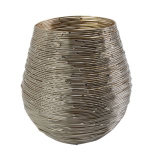 Lantern Iron elara gold h15 d15cm