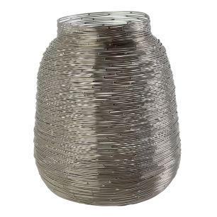Lantern Iron kira silver h30 d25cm
