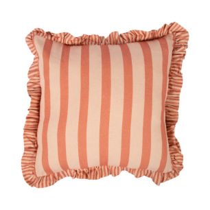 Cushion Artisan Ruffles stripes orange 45x45cm