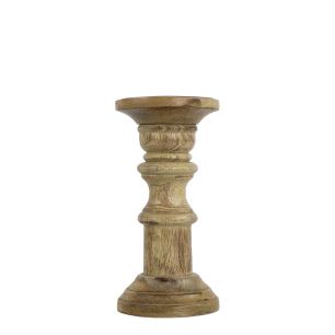 candle holder mango wood 20cm*