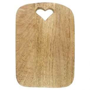 snijplank hart mango hout 35cm