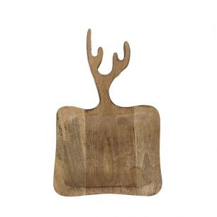 bowl/cutting board mango wood antlers 35cm