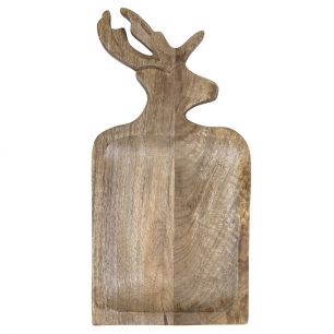 bowl/cutting board mango wood deer 41cm