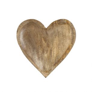 schaal hart mango hout 20cm