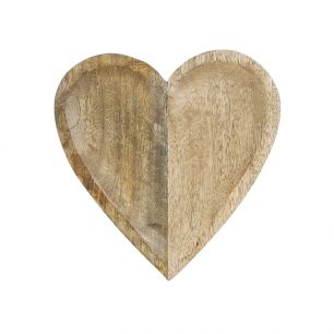 schaal hart mango hout 25cm