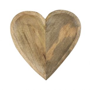 schaal hart mango hout 30cm