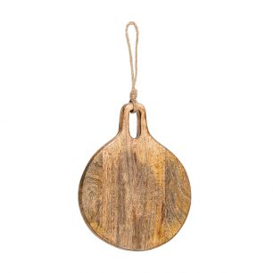 snijplank mango hout rond dia 17cm