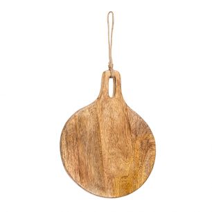 snijplank mango hout rond dia 22cm