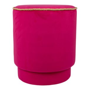 hocker samt gold fuchsia 38x38x45cm